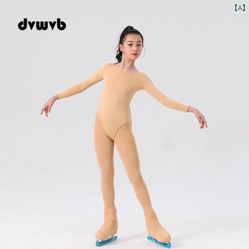 フィギュア　スケート　トレーニング DVWVB アイス ダンス エルフ フィギュア スケート パフォーマンス 服 ベース レイヤー 防風と 暖かい D 344