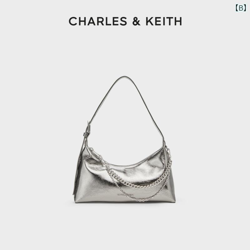レディース バッグ トート CHARLES &amp KEITH 春夏 レディースバッグ CK 240782472 ソフト ジッパー ワンショルダー プリーツ アンダー アーム バッグ 女性用|SEIYUショップ