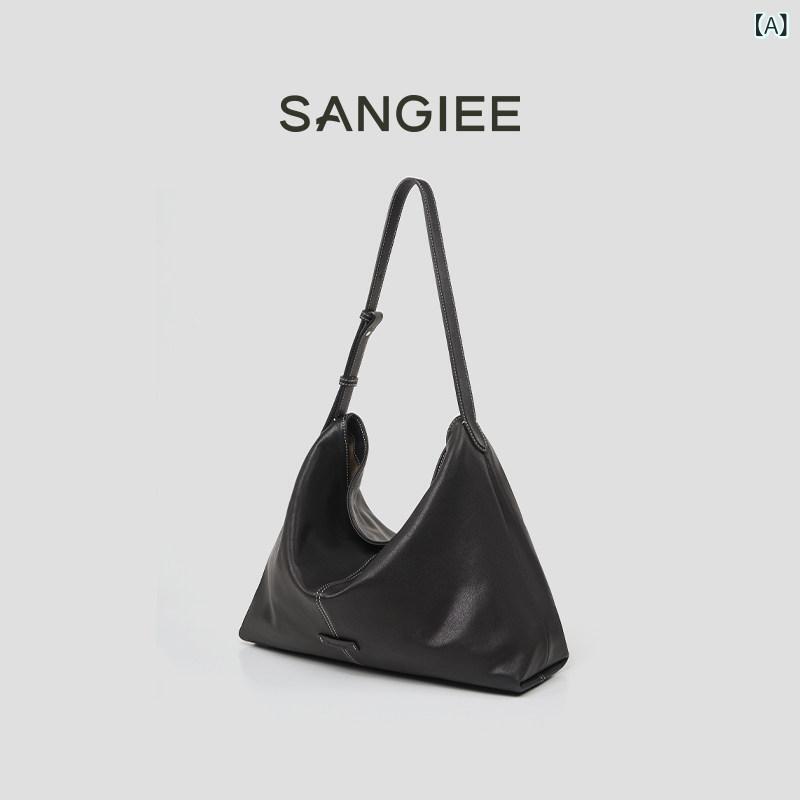 レディース　バッグ　ハンド SANGIEE エア ホーボー バッグ 高級 通勤用 トートバッグ 軽量 植物 タンニン なめし シープスキン ショルダー ソフト 女性用｜SEIYUショップ