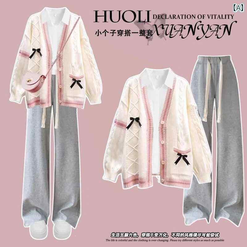 トップス　ジャケット　カジュアル 高校生 2025 春 セーター スーツ 女の子 ファッション 服 女子 中学生 カーディガン シャツ スリーピーススーツ