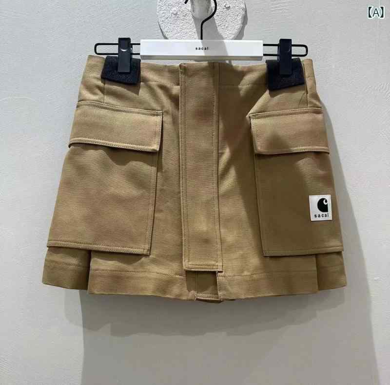 レディース スコート 愛くるしい FOG SACAI 2024 夏 連名 新型 隠し 編み目 スコート ズボン下 か細い 酉の方角 細工物 さる股引き レディース