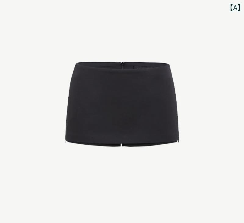 レディース スコート 愛くるしい 感覚 * 正解 版 ツー 御召しもの 背広 ミニ スコート 黒いこと / 薄墨色 白いこと