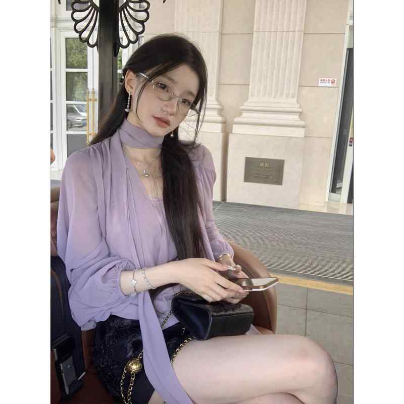 レディース 心地よい 流行り物 YIYIWANG 葡萄 炭酸 水 紫 プルオーバー 白 トップス 黒 立体 花柄 スコート 遊撃手 背広