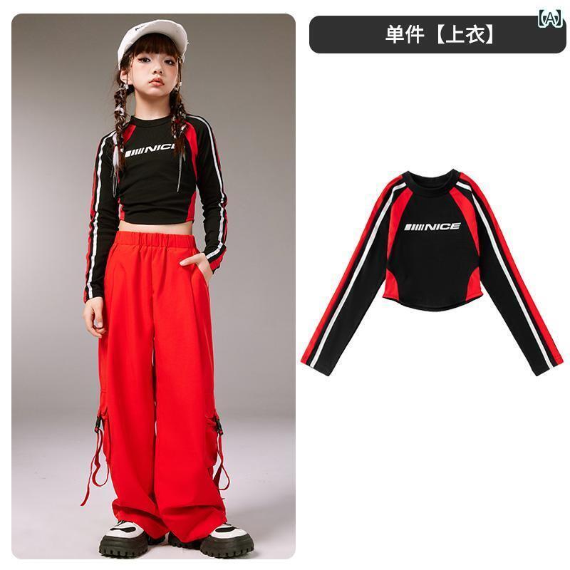 子供服　ダンス　ヒップホップ 子供用 ストリート ダンス ヒップ ホップな 服 男の子 ドラム セット 女の子 ジャズ パフォーマンス 子供のお 正月