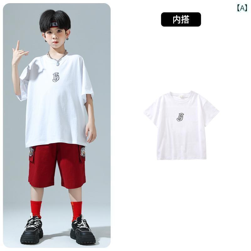 ストリート　子供　ダンス 子供の 日の ヒップ ホップ チャイナ風 パフォーマンス 服 子供用 キャットウォーク スーツ 男の子と 女の子 中国 ストリート ダンス
