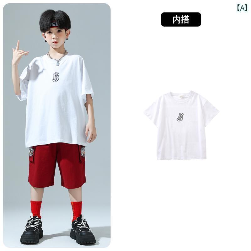 ストリート　子供　ダンス 子供の 日の ヒップ ホップ チャイナ風 パフォーマンス 服 子供用 キャットウォーク スーツ 男の子と 女の子 中国 ストリート ダンス ファッション