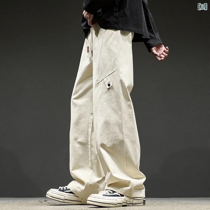 メンズ ズボン カジュアルパンツ パンツ メンズ 春 アメリカン オーバー オール ゆったり ストレート ボーイズ スポーツ カジュアル 夏 メンズウェア