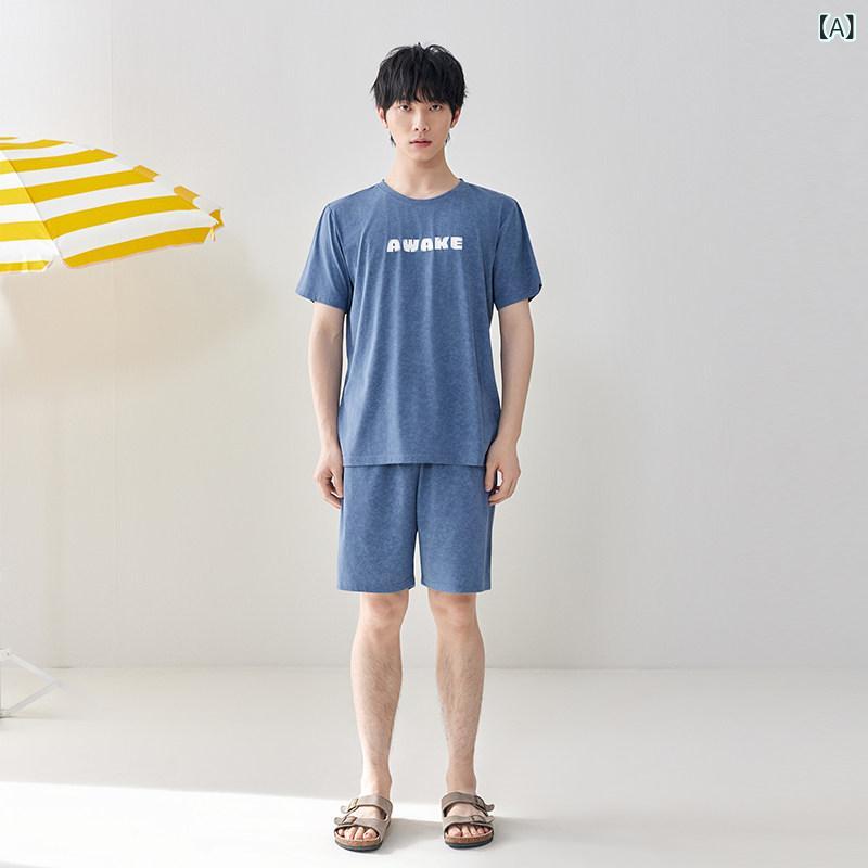半袖 上下 レディース HLA / Hailan Home メンズ ラウンドのど首 介護ホームお召しもの 仕掛ける コーマ 綿織物 半袖 遊撃手 ズボン下 心地よい ティーシャツ パジャマ 夏