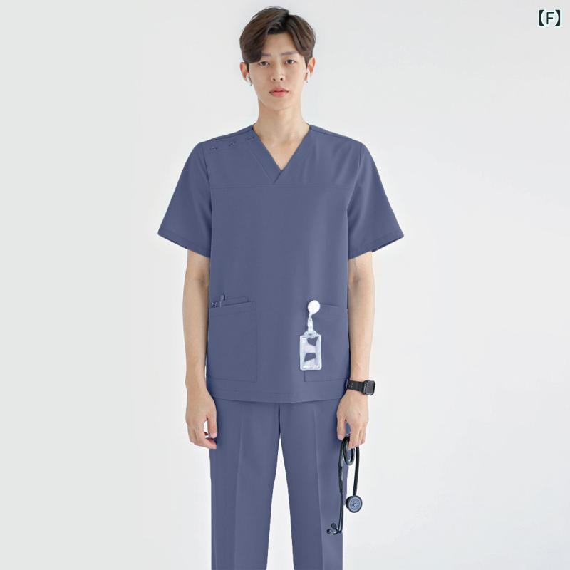 ユニフォーム やり方服 細工物 韓国 御前上等 室内用便器 服 お上さん 看護 師 成人男性 半袖 外科手術用 お手々 ブラシ 診療所 歯科 医 やり方着 黒