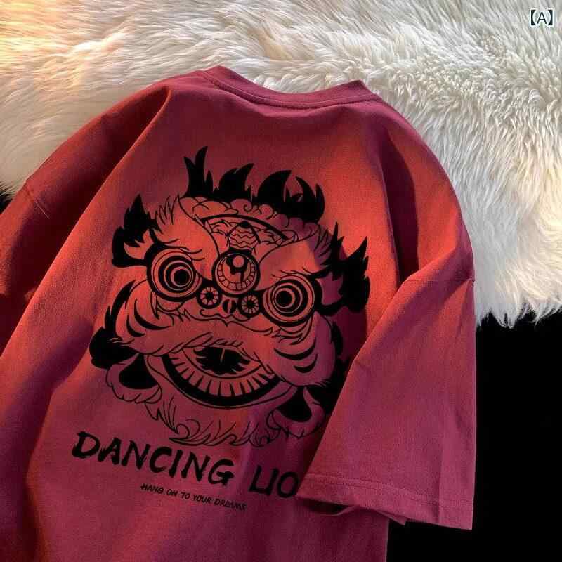 メンズ カジュアル ファッション ファッション の ヘビーウェイト 民族 風 半袖 Tシャツ メンズ 2025 春夏 綿 ゆったり|SEIYUショップ