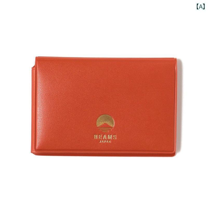 国内 現品 BEAMS JAPAN× HIGHTIDE 和風 富士山 名刺 入れ レザー カードホルダー