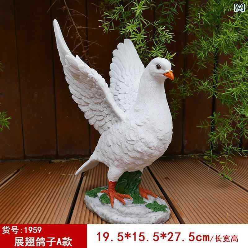 装飾　飾り　ディスプレイ 庭の シミュレーション 鳩の 装飾 屋根の 鳥の 模型の 屋外 バルコニー 中庭の 風景 スケッチの