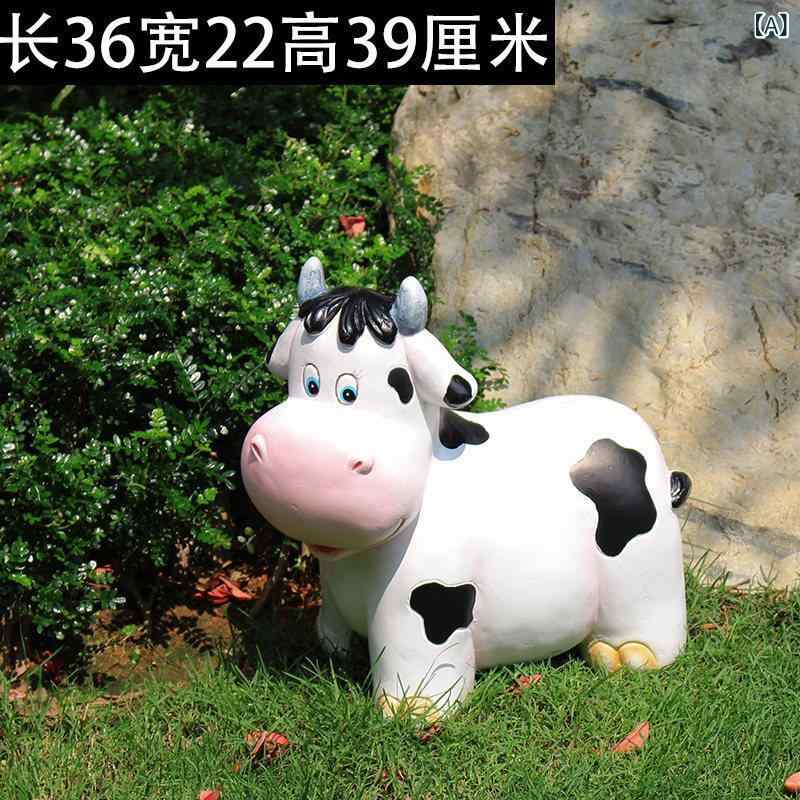 装飾　飾り　ディスプレイ 庭の 装飾 中庭 屋外 幼稚園の アート 動物の 装飾品 樹脂 工芸 の 牛の 彫刻の
