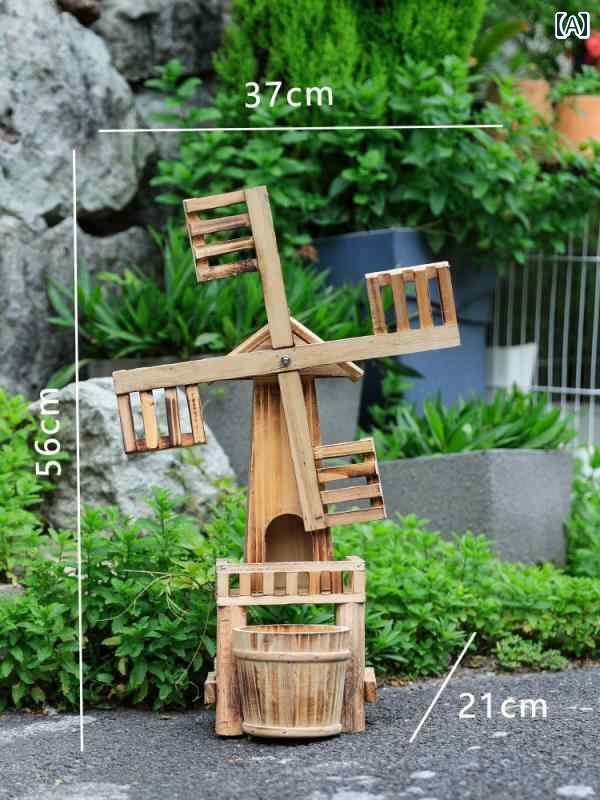 装飾　飾り　ディスプレイ 屋外 中庭の 床 置き 装飾品 木製の 田園 風 装飾 ナチュラル コーナー ヴィラ バルコニー 造園 環境 創造 レイアウト