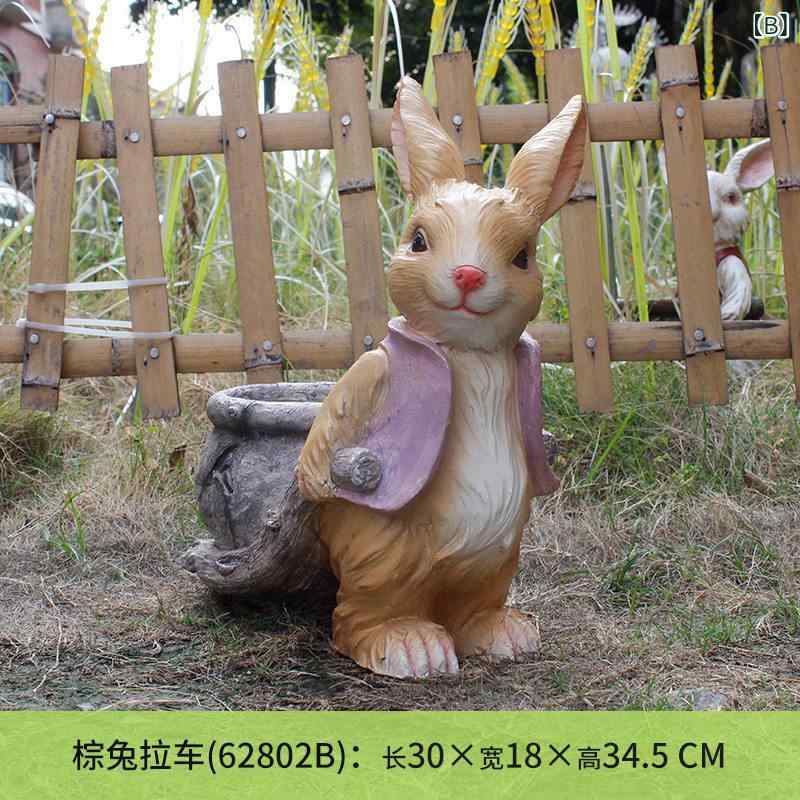 装飾　飾り　ディスプレイ の ウサギの 装飾品 屋外 バルコニーの 庭の レイアウト 屋外の マイクロ ランドスケープの 造園 動物の 屋上 ガーデニングの 装飾