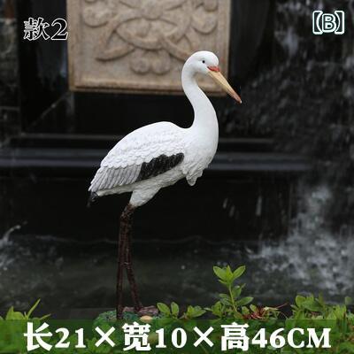 庭　装飾　飾り　 中庭の 景観 装飾 庭の 装飾品 シミュレーション 白鷺 鶴 樹脂製 動物 彫刻｜SEIYUショップ
