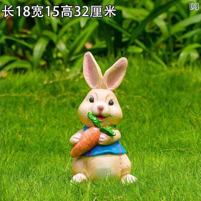 庭 装飾 飾り 屋外 樹脂 ウサギの 庭 中庭 装飾 ヴィラ 芝生 小さい ガーデニング