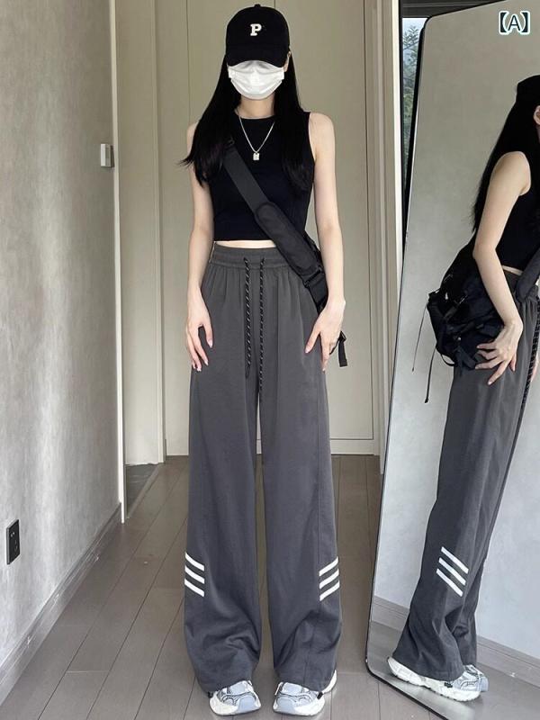 ワイド カーゴ パンツ レディース 夏用の レディース 速乾 オーバー オール 薄手 ハイウエスト ワイド レッグ パンツ ゆったり カジュアル スリム 日焼け防止 アメリカン スポーツ