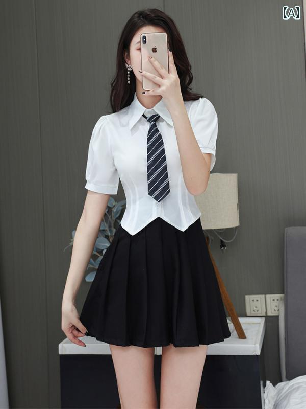ドレス　ウェイター　作業服 足 マッサージ 店の 湯 技術者の 作業着 女性は 年齢を 減らす の フロント デスクの シャツ プリーツスカート スーツ