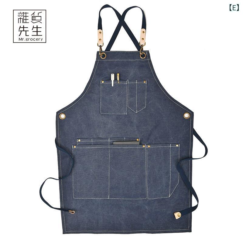 エプロン　レディース　おしゃれ ジョジョの LPD。 食料 品 店さん 中華 料理 店 エプロン バリスタ 韓国 ファッション キャンバス | リング ジャーナル
