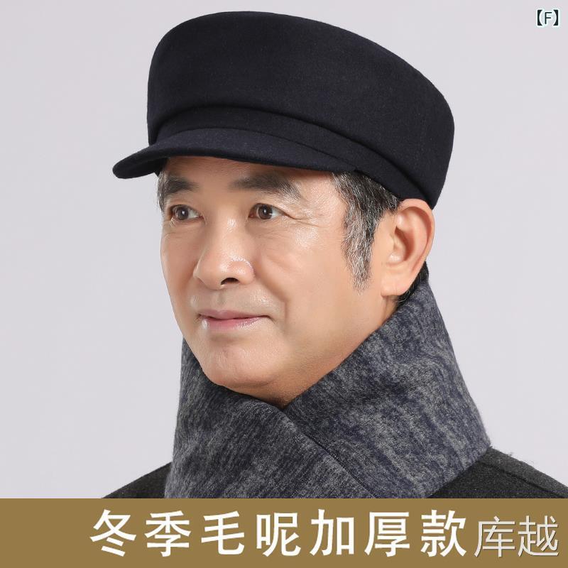 メンズ　帽子　キャップ 帽子 メンズ 春秋お父さん フラット キャップ 50歳の 老人 祖父 60 カジュアル 70 中山 布