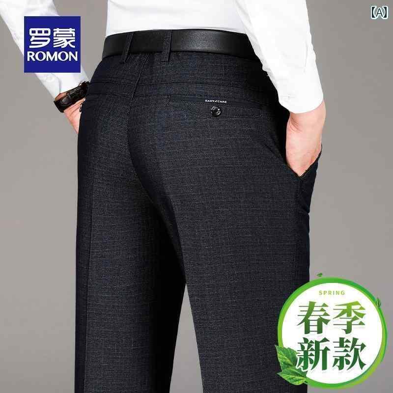 メンズ　ズボン　夏用 ロモン パパの ズボン 春夏 男性用 中年と 高齢者の メンズ ゆったり ストレート カジュアル 裏起毛 厚手 4,607円