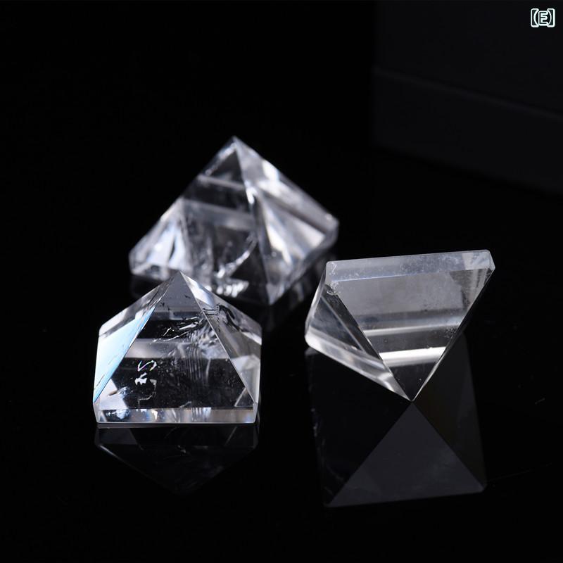 飾り　　歴史 水晶 ピラミッド 装飾品 ホーム オフィス リビング ルーム ポーチ ギフト 装飾 紫 ピンク 白 黄色