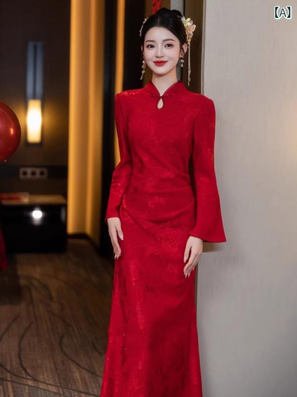 真っ赤お召しもの レディース 瀬戸もの風 祝杯 お召しもの 花嫁御寮の 真っ赤  瀬戸もの 冬 エンゲージメント スコート 長袖 魚族 尾っぽ 御芽出度 しっぺい返しの