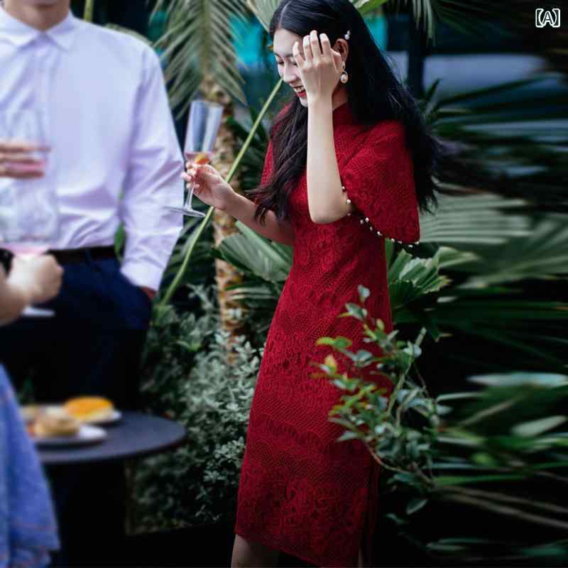 真っ赤お召しもの レディース 瀬戸もの 乾杯 服 お嫁さん 春  赤 婚礼の儀 エンゲージメント お召しもの お上さん うしろ側 部屋の入り口 スピード競技 覆いかぶせる 手