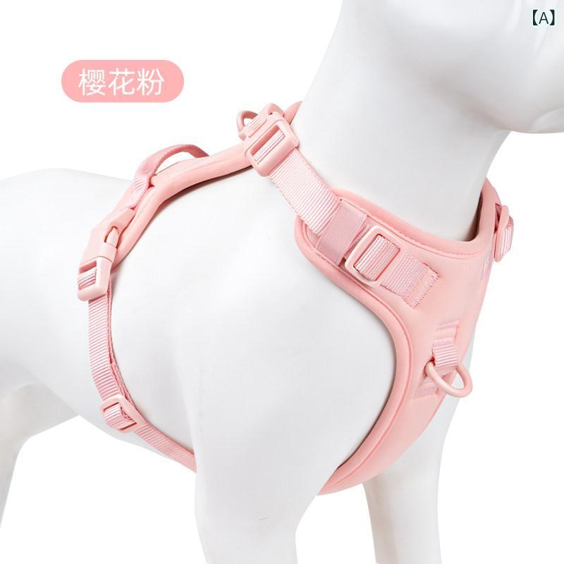 わんちゃん　ハーネス　かわいい サンレイ 犬用 ハーネス ペット用 調節可能 ベスト 小型 中型 コーギー 防 爆 リーシュ