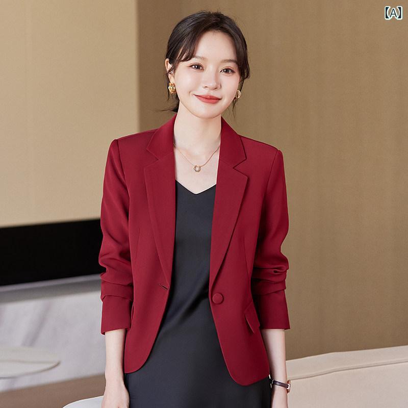 フォーマルスーツ 上衣 成人女性用 バーガンディ 背広 上衣 2025烏兎  心地好い か細い相応う スモール とっ始め 遊撃手 表現スタイル レディース スモール 背広