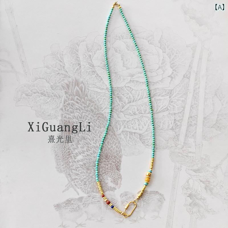 ペンダント ネックレス アクセサリー の ターコイズ ロング ネックレス 蜜蝋 南 赤 ビーズの セーター チェーン レディース チャイナ風 ひょうたん ペンダント|SEIYUショップ