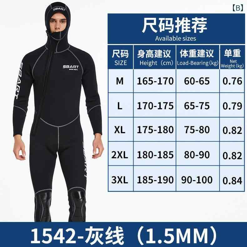 マリンスポーツ スーツ　水着 15 / 3 7 mm 厚 ダイビング スーツ メンズ ワンピース 暖かい シュノーケリング 防寒 プロ ディープダイビング 水着 フルボディ｜SEIYUショップ