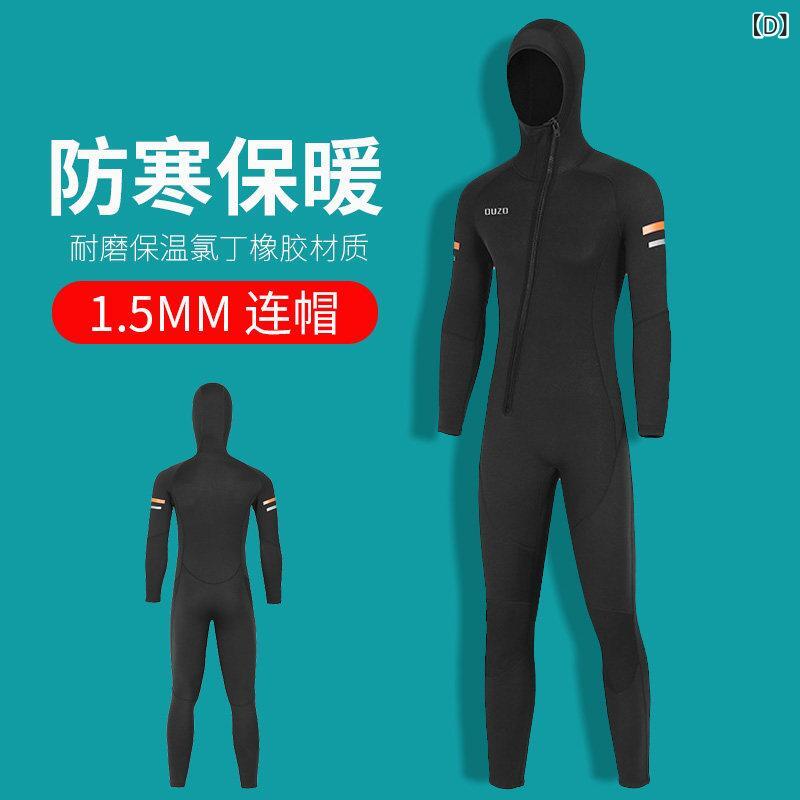 マリンスポーツ スーツ　水着 3 MM 厚手 メンズ ダイビング スーツ シュノーケリング サーフィン 暖かい 水着 水上 スキー 防寒 傷 防止 サンゴ 濡れ クラゲ｜SEIYUショップ 8,350円