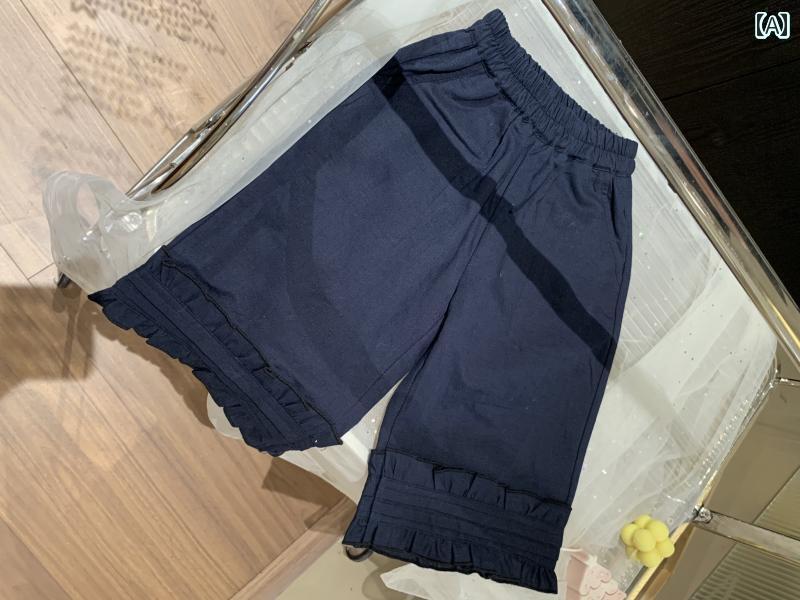 ちびっ子服 心地よい 愛くるしい 春の 韓国 ちびっ子服 2025 夏の 親子 無地 一点 ゆったり スピード競技 ズボン下 お嬢さん 心地よい
