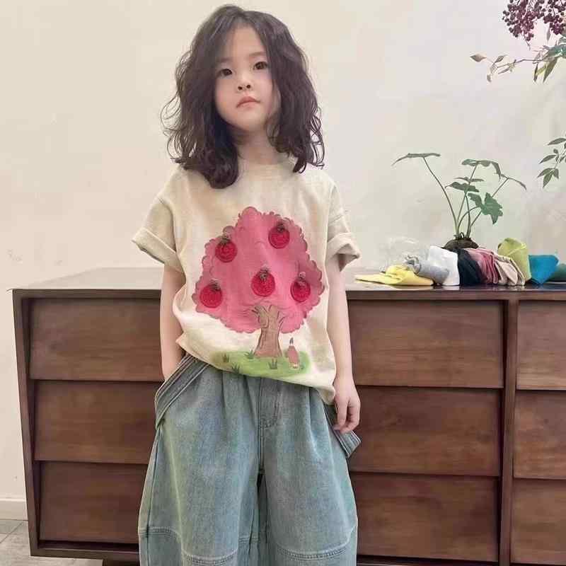 子供服　カジュアル　かわいい Bola 韓国 子供服 男の子 女の子 半袖 Tシャツ 2025 夏 子供 デニム オーバー オール ツーピース セット