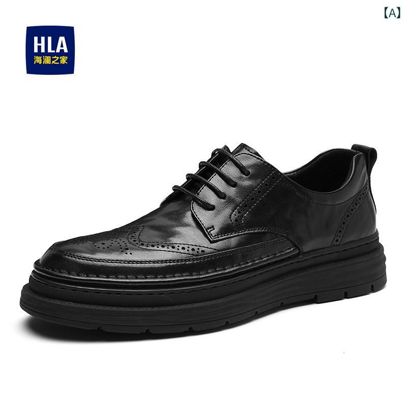ビジネス 革靴 シューズメンズ HLA / Hailan Home メンズシューズ 2025 ビジネス フォーマル レザーシューズ メンズ 厚底 カジュアル ブローグ ウェディングシューズ｜SEIYUショップ