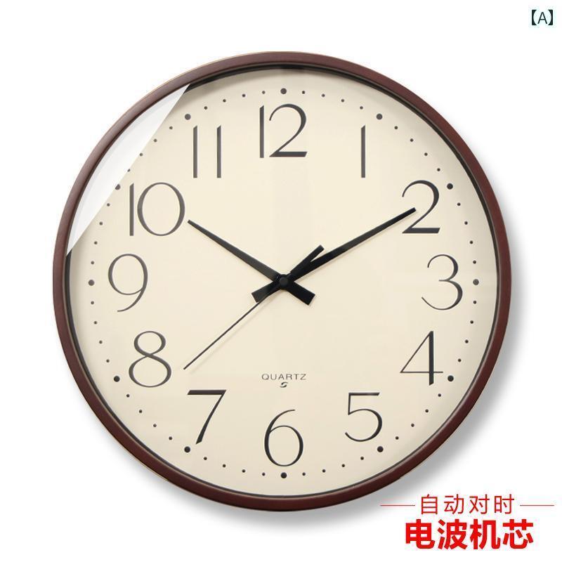 壁掛け 時計 おしゃれ Youzhang 和風 セイコームーブメント 木製 壁掛け 時計 家庭用 リビング ルーム 静 音 シンプル 自動 時間 電波