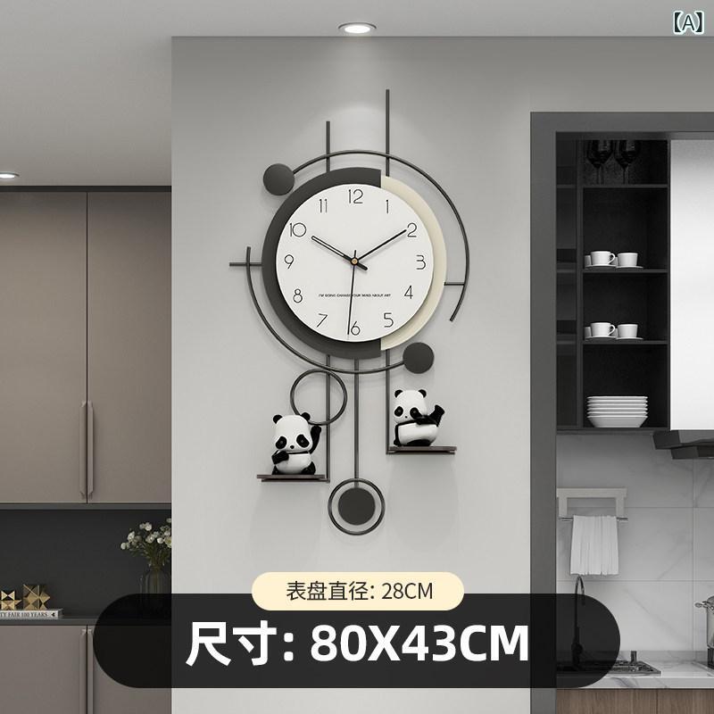 壁掛け 時計 おしゃれ 時計 パンダ 壁掛け リビング ルーム 2025 パンチ フリー 壁 レストラン モダン シンプル 雰囲気｜SEIYUショップ 12,127円
