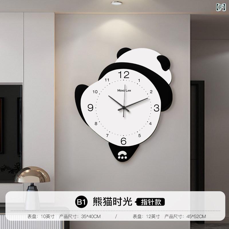 壁掛け 時計 おしゃれ パンダ 孟 蘭 リビング ルーム 壁掛け 時計 2025の パンチ 壁 ランプ サイレント テレビの 背景|SEIYUショップ