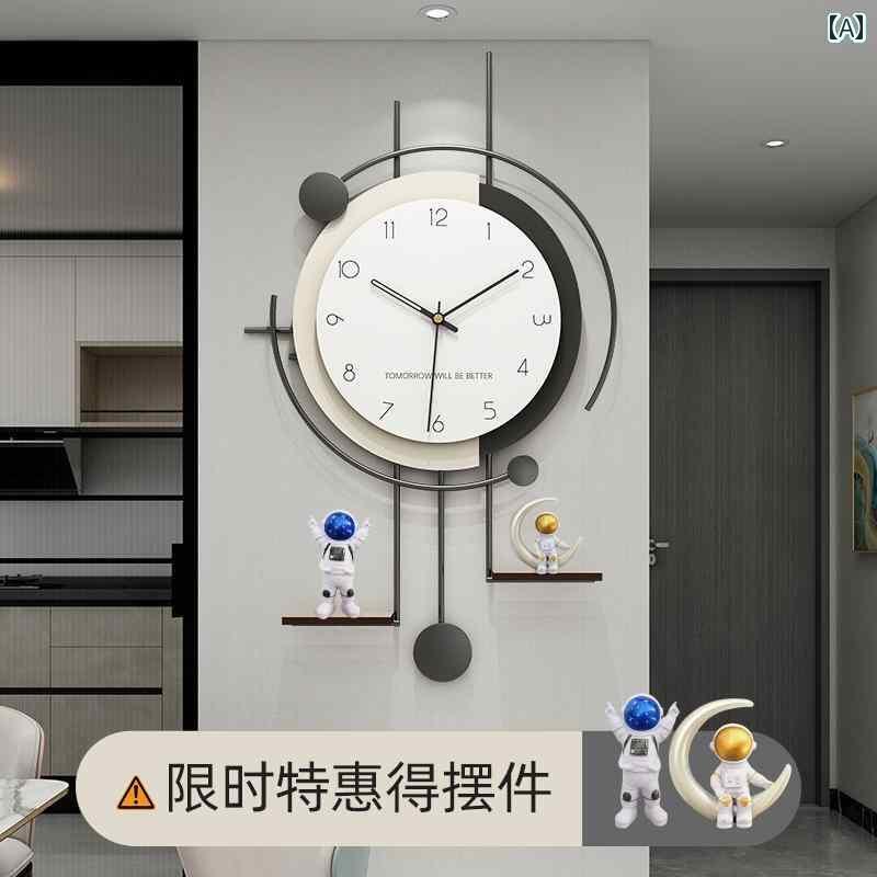 壁掛け 時計 おしゃれ 時計 壁 背景 リビング ルーム 2025 スタイル フリー パンチング シンプルで モダンな 雰囲気