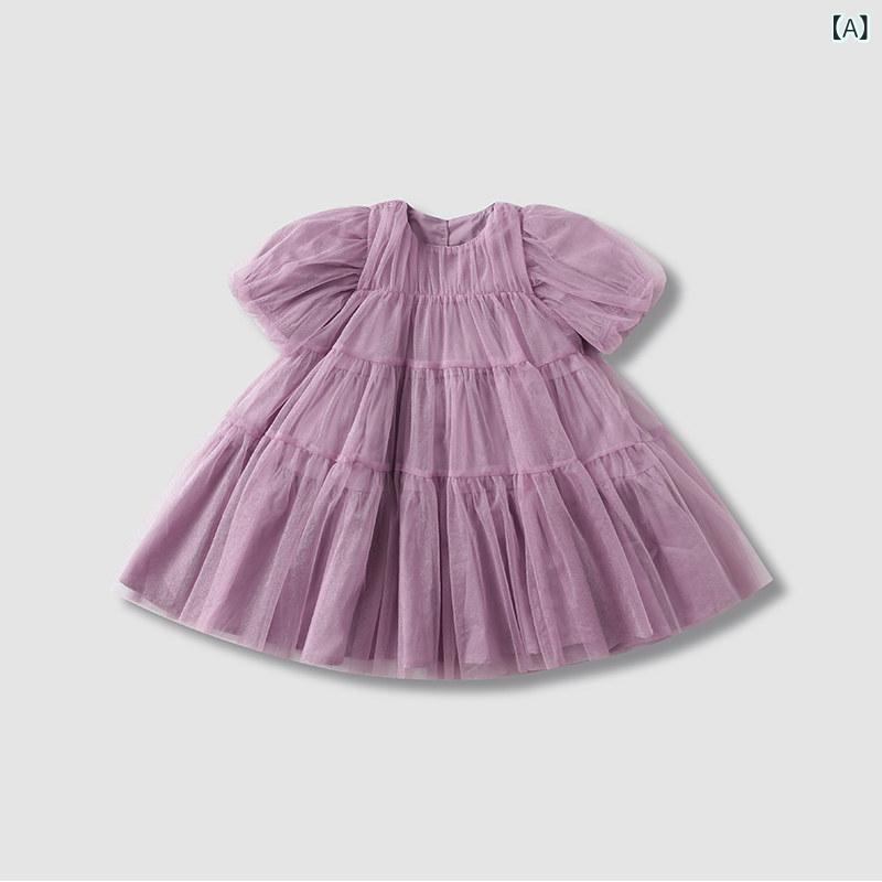 女の子用　ドレス　トップス 子供用 サマー ドレス 夏用 ベビー ガール スカート 女の子用 プリンセス 小さい スタイリッシュな 夏服