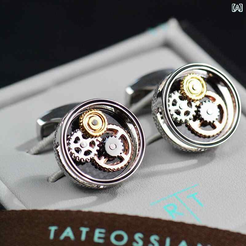 カフス ボタン シャツ 英国 認定の Tateossian RT フランス製 カフスボタン。 男性への ギフトに 最適な 軽量 高級 スーツ