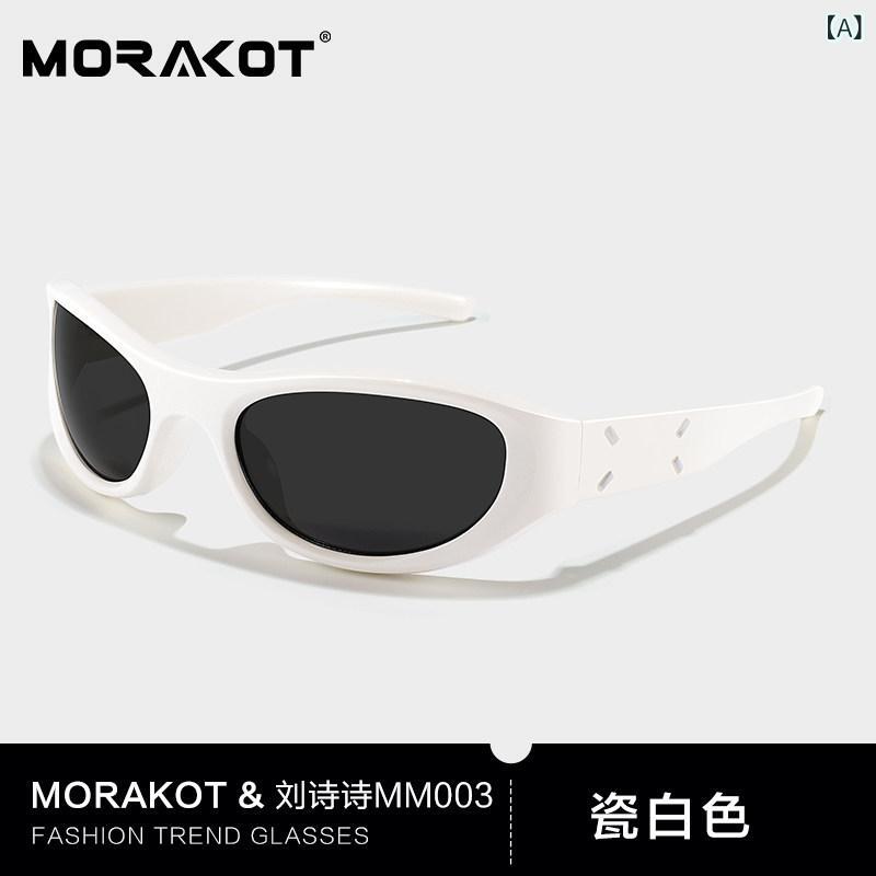 めがね　サングラス　韓国 2024 GM マルジェラ Y2K キャットアイ MM 003 ヘッド バンド サングラス 女性用 ハイエンド カーブ 男性用