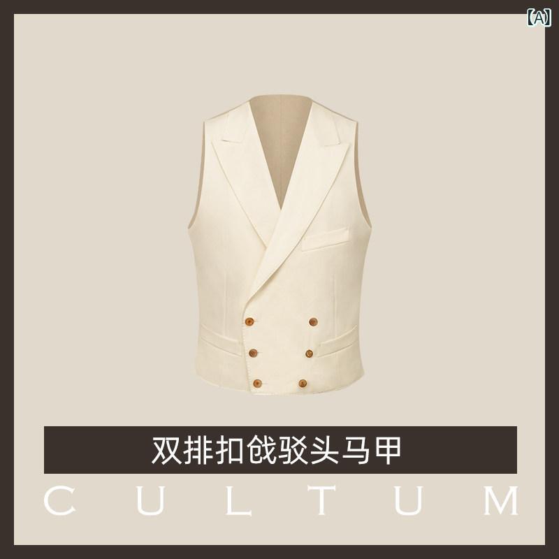 スーツ　ベスト　メンズ 【 オーストラリア ウール】 CULTUM アイロン 不要でお 手入れ 簡単 グリーン フルーツ カラー ダブルブレスト 結婚式 新郎 スーツ ベスト メンズ