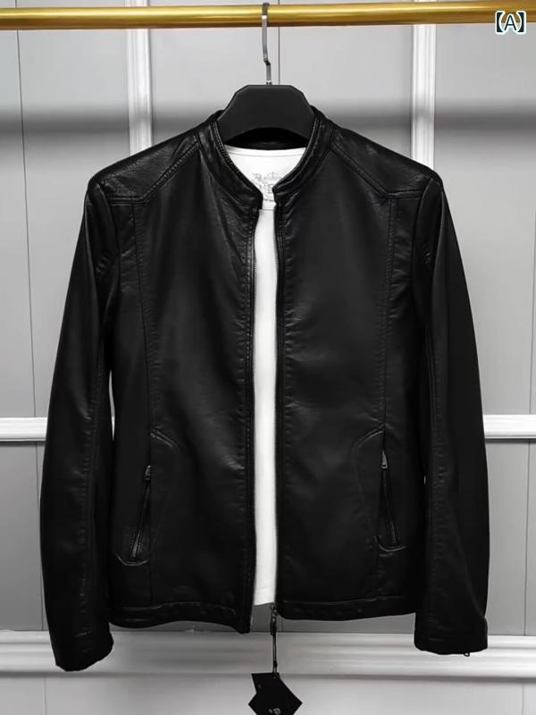 レザー　ジャケット　おしゃれ 8019 春秋 メンズ レザージャケット 韓国 スリム PU ファッション 個性