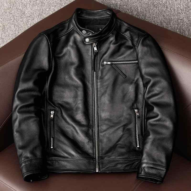 レザージャケット メンズ 男性用 本革 牛革 ライダースジャケット アウター 上着 ブルゾン ジャンパー 革ジャン コート カウレザー 柔らかい 立領 スタンドカラー スリム フィット タイト シルエット 大きいサイズ ゆったり 体型カバー 着痩せ 細見｜SEIYUショップ