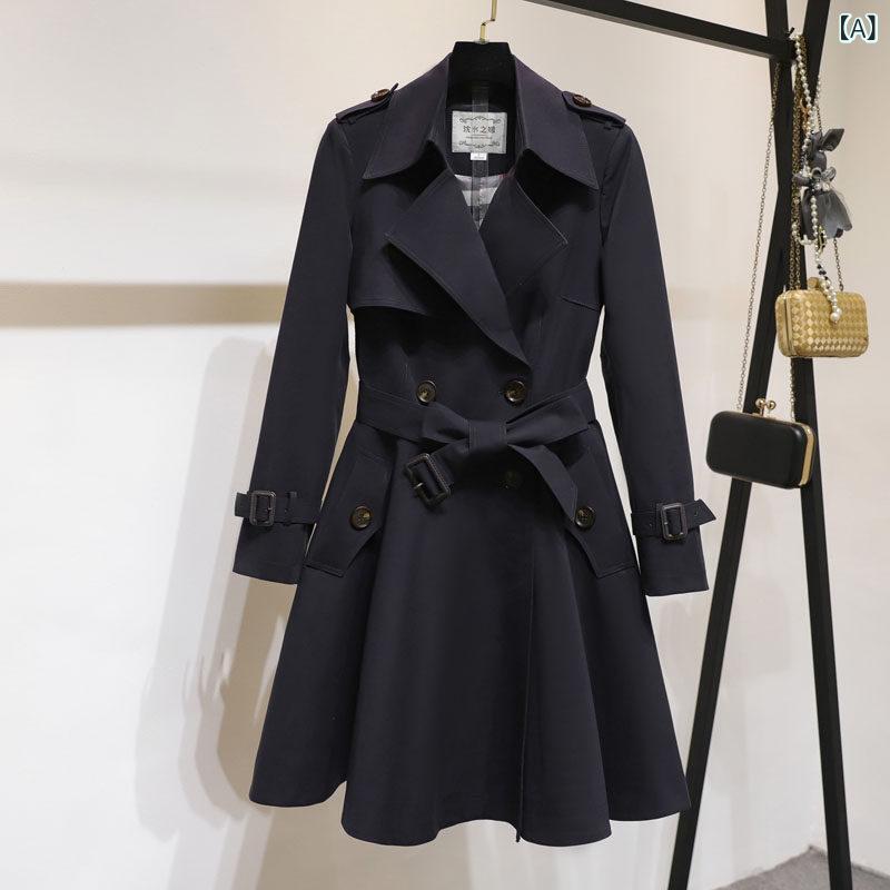カーキ　コート　レディース 秋冬 ウィンドブレーカージャケット 女性 2025 春秋 ドレス コート 秋服 婦人服 ドレープ 高級 雰囲気 冬 19,230円