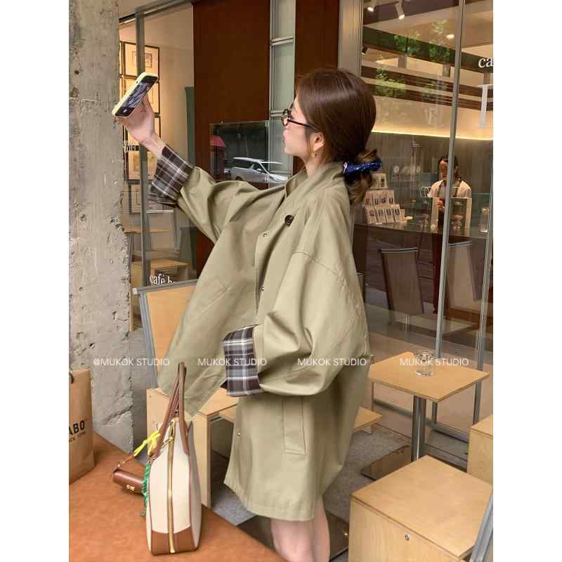 トレンチコート レディース ゆったり 大きいサイズ 体型カバー 着痩せ アウター ロング丈 コート 英国風 クラシック バイカラー 切り替え ウエストマーク 高級感 エレガント カジュアル 通勤 通学 秋 冬 オータム ウィンター 羽織り 防寒 ゆとり |SEIYUショップ
