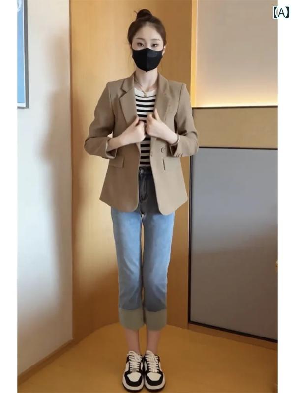 フォーマルスーツ ジャケット 春と 秋の コート 気質 ハイ エンド 2025 新しい スタイルの 女性の小さな スーツ レトロな 気質の コート スーツ 小さい